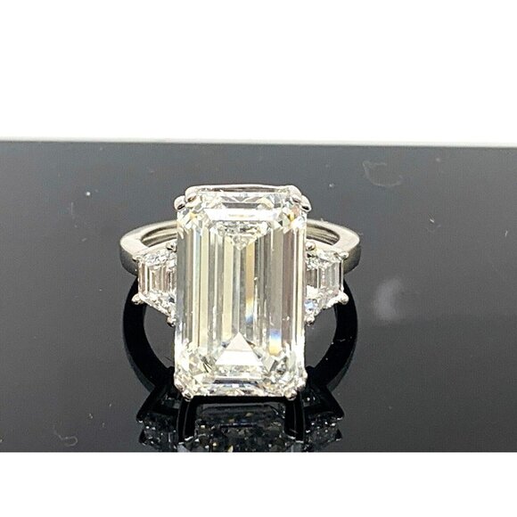 Engagement Ring Platinum Lab Grown HUGE Diamond 10.85ctw IGI Certified Size 6.25 - Picture 1 of 14